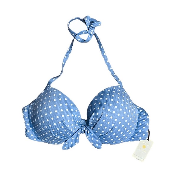 Shade & Shore Lighttly Lined Bikini Top - Blue Dot - Picture 4 of 9